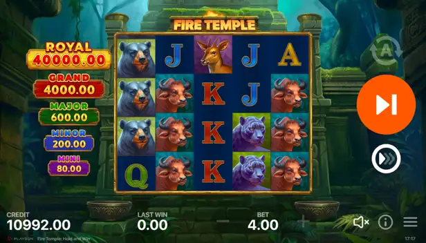 Fire Temple: Hold and Win oyun prosesi DBbet Casino-da